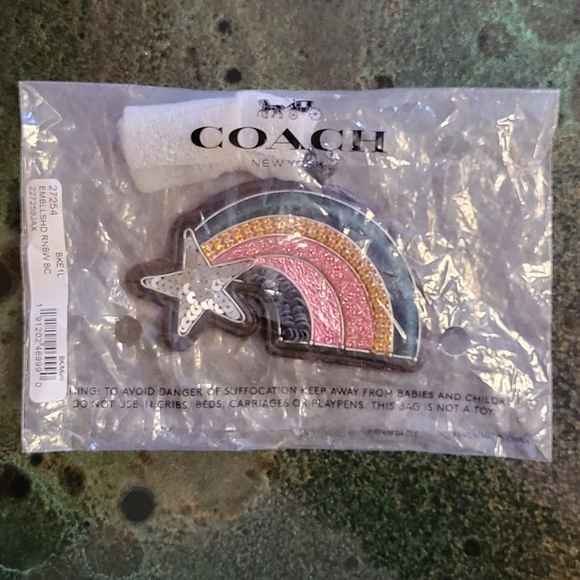 Coach Handbags - Coach Leather Rainbow & Star Bag Charm Fob 27254 RARE NWT